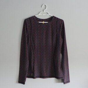 Lole Women's Sz M Multicolored Activewear Crewneck Stretch‎ T-Shirt Crewneck Top